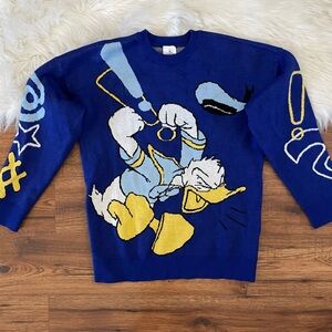 Disney Angry Donald Duck long sleeve crewneck, size Small